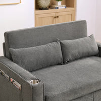 3-in-1 Minimalist Light Luxury 2-Seater Sofa Bed, Slide-to-Transform Design