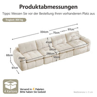 4-Seater Frameless U-Module Modular Sofa