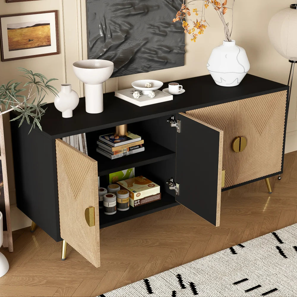 160cm Modern Sideboard, 4 Doors