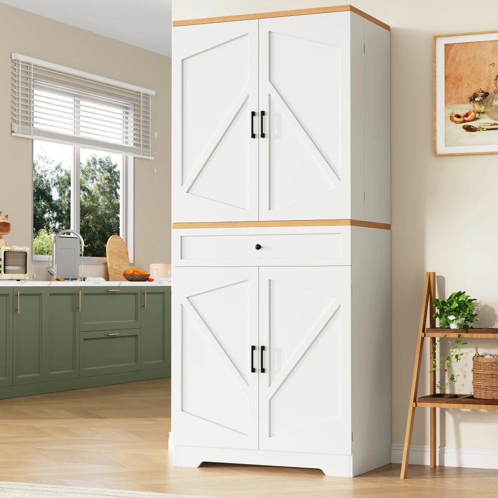 Kitchen Cabinet with 12 Doors & Drawers (80x40x180cm)