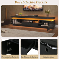 175×38×45cm High Gloss TV Stand Lowboard for Living Room
