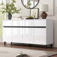 Modern High Gloss Sideboard, Drawers, Highboard