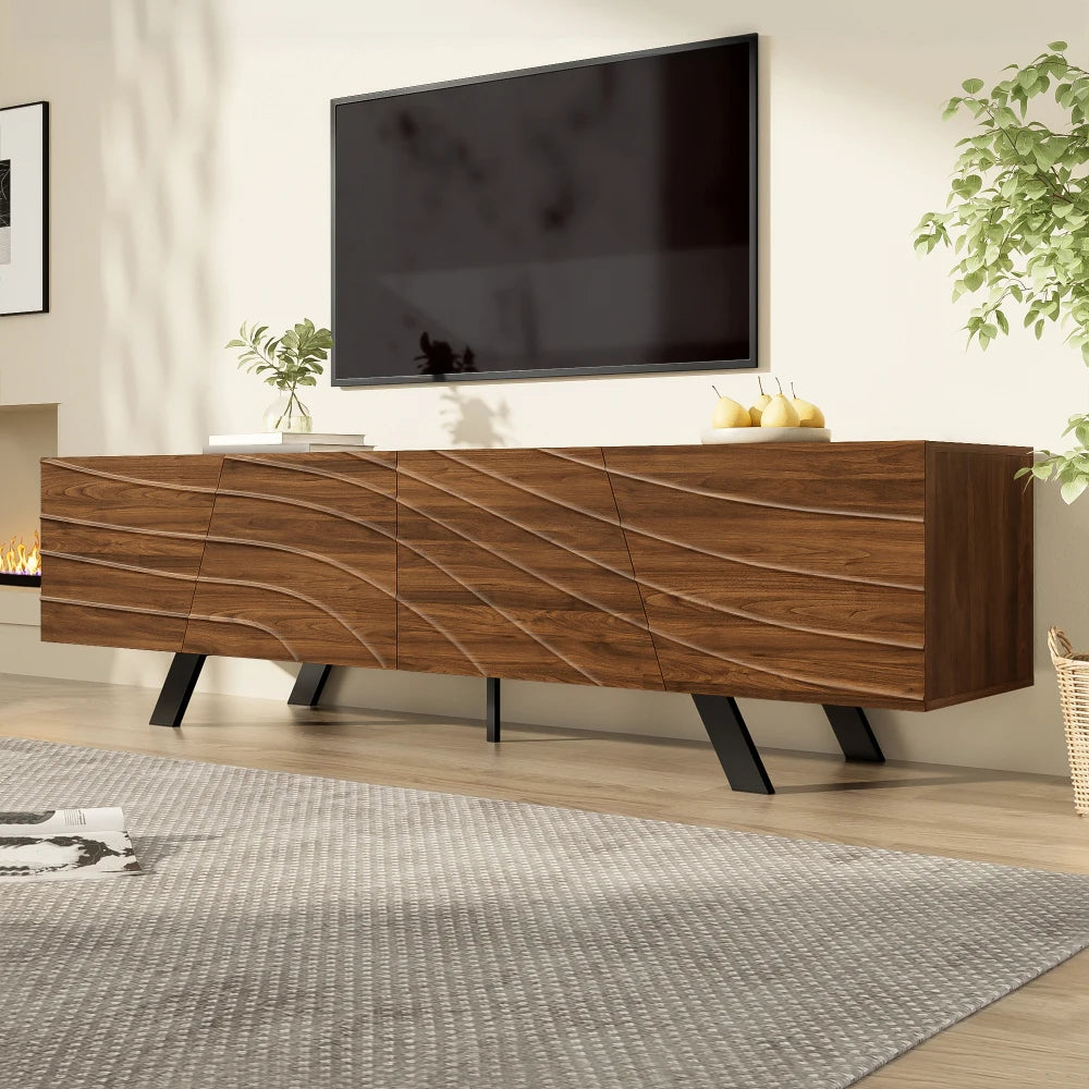 160×39×50.5cm TV Cabinet with Wavefront