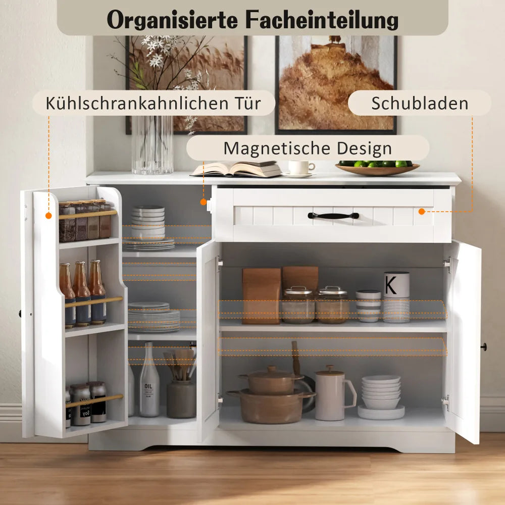 Modern Elegant Sideboard with 3 Doors and A Drawer