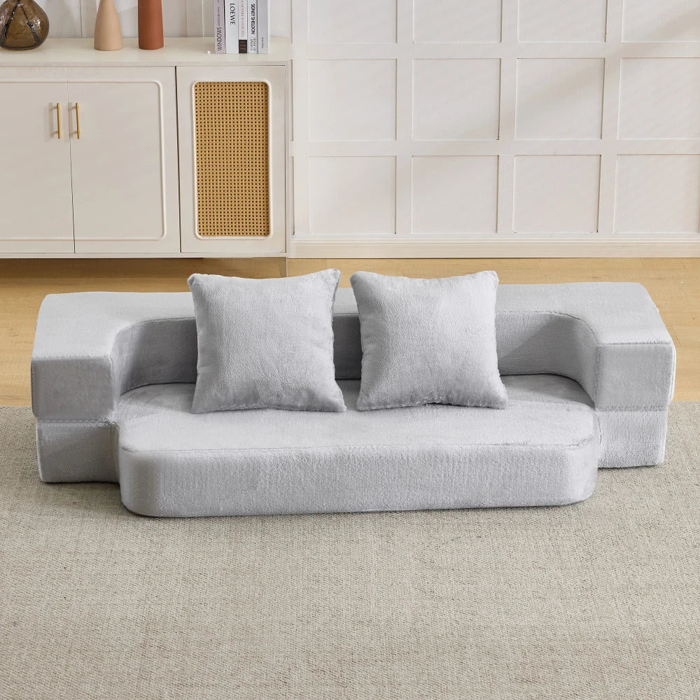 2‑Seat 2‑in‑1 Modern Convertible Sofa, Double‑Use Multi‑Purpose Couch