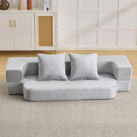 2‑Seat 2‑in‑1 Modern Convertible Sofa, Double‑Use Multi‑Purpose Couch