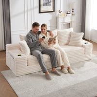 Modular Corduroy Compression Sofa Bed