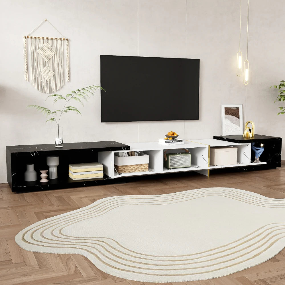 Modern TV Cabinet with Variable Length (140-260 Cm), Rotatable Function