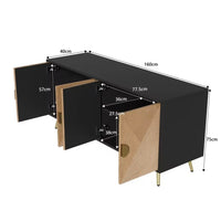 160cm Modern Sideboard, 4 Doors