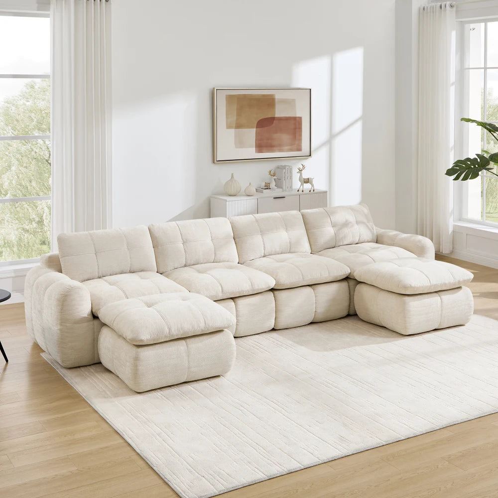 4-Seater Frameless U-Module Modular Sofa