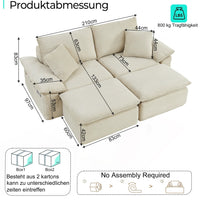 Boneless Cloud Sofa with Sleep Function