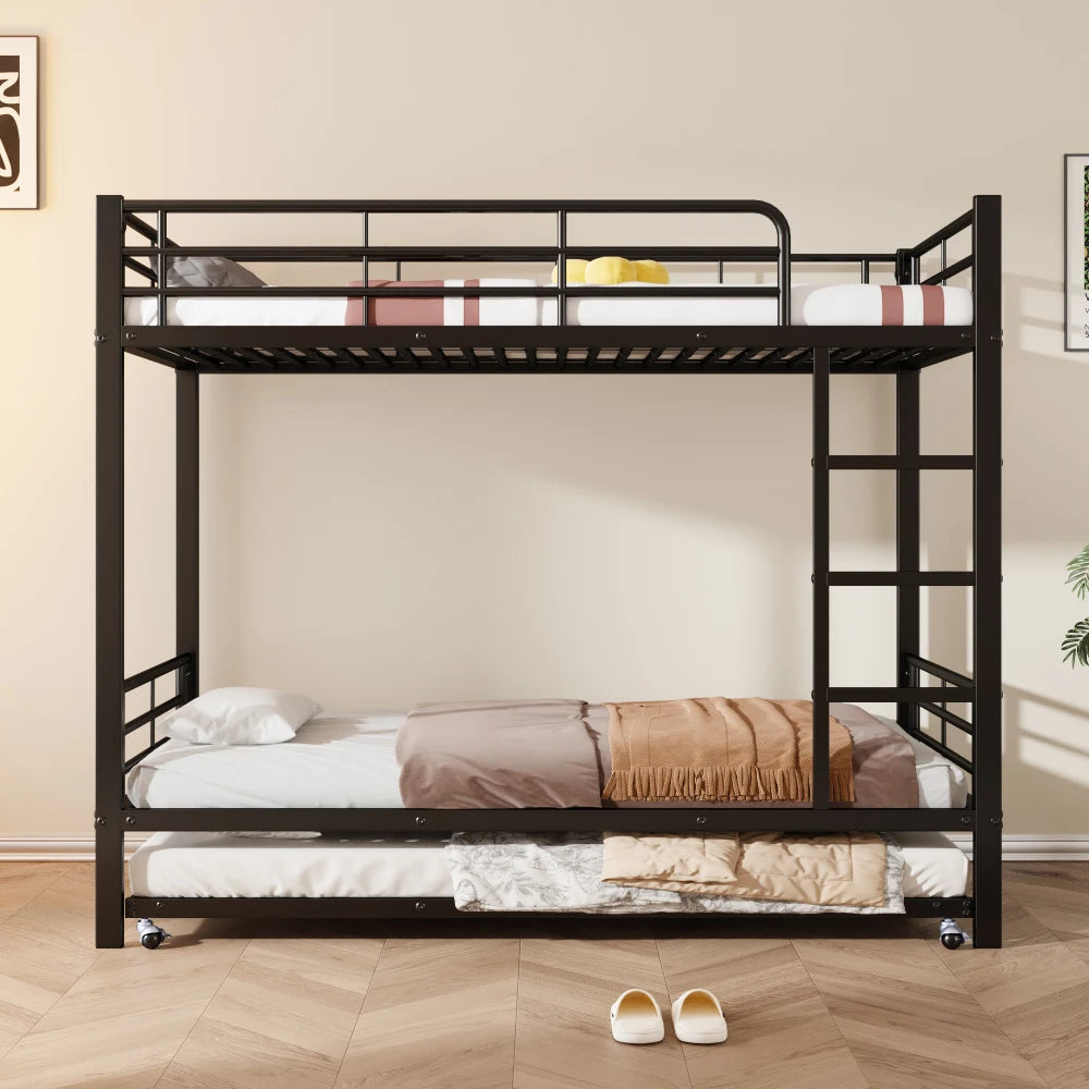 90x200cm&90x190cm Iron Bunk Bed, with Pull-out Bed
