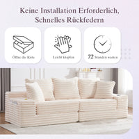 Modular Corduroy Compression Sofa Bed