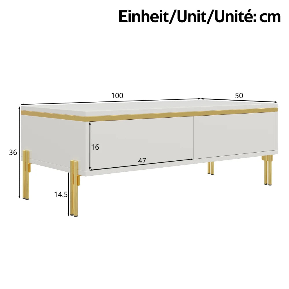Modern High-gloss Coffee Table, Stylish Side Table