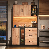 Stylish Kitchen Cabinet, Black Worktop
