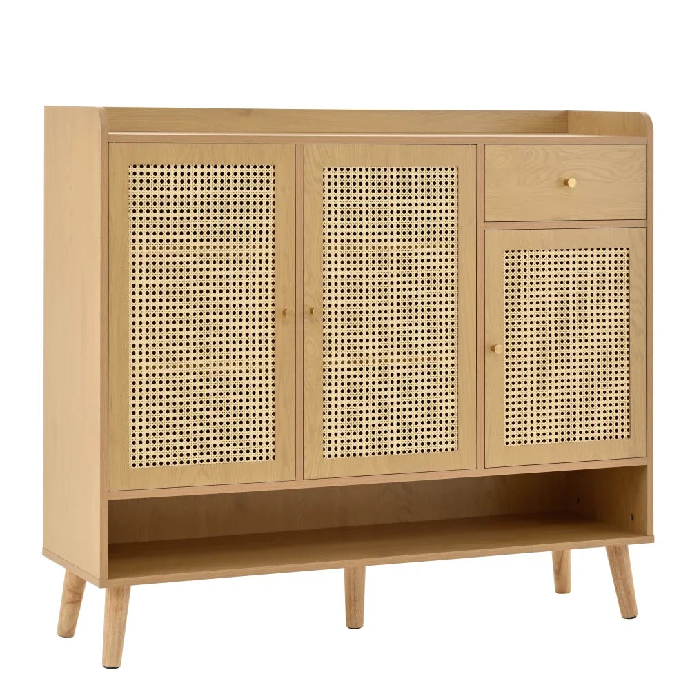 Shoe Cabinet, Shoe Rack with 3 Doors and1 Drawers and 5 Shelves