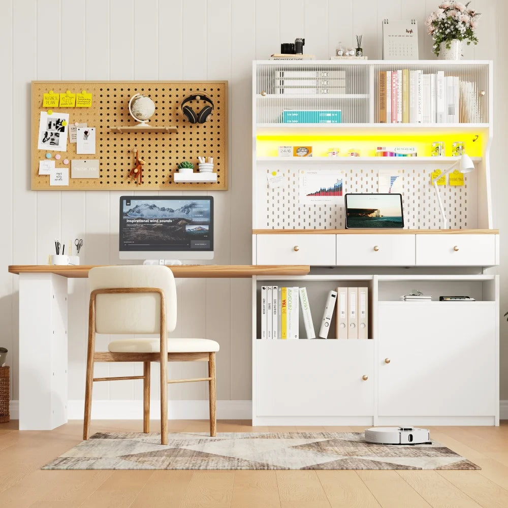 137*45*178cm Kitchen Cabinet, High Kitchen Buffet, Snack Cabinet