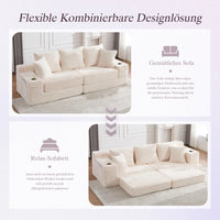 Modular Corduroy Compression Sofa Bed