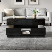 High Gloss Lift Top Coffee Table with LED Light