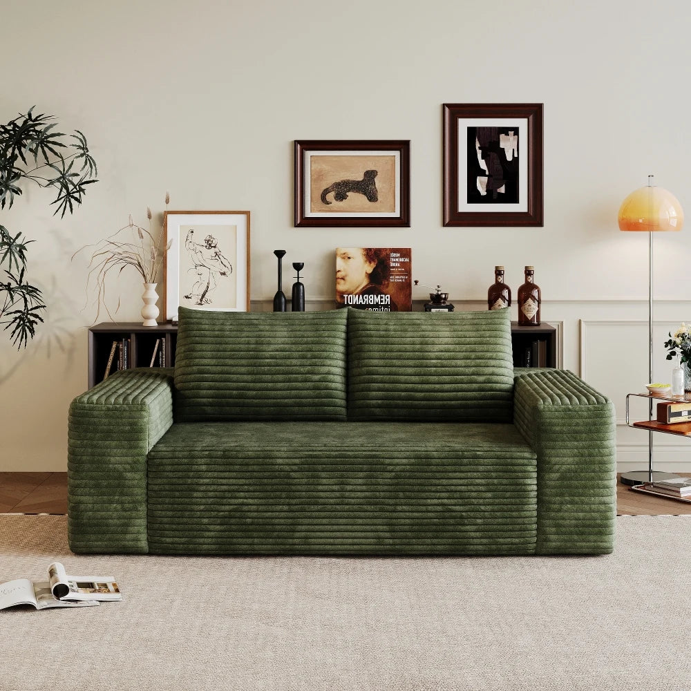 Komfortabel loveseat i fløjl, 180 cm