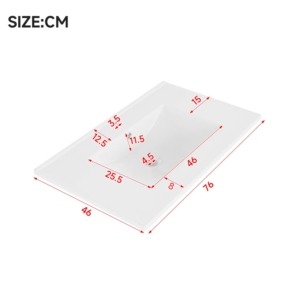 76x46.5x85.5cm Modern Bathroom Cabinet