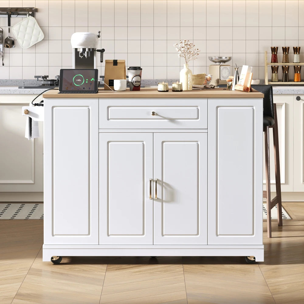 Mobile Kitchen Island with Rolls