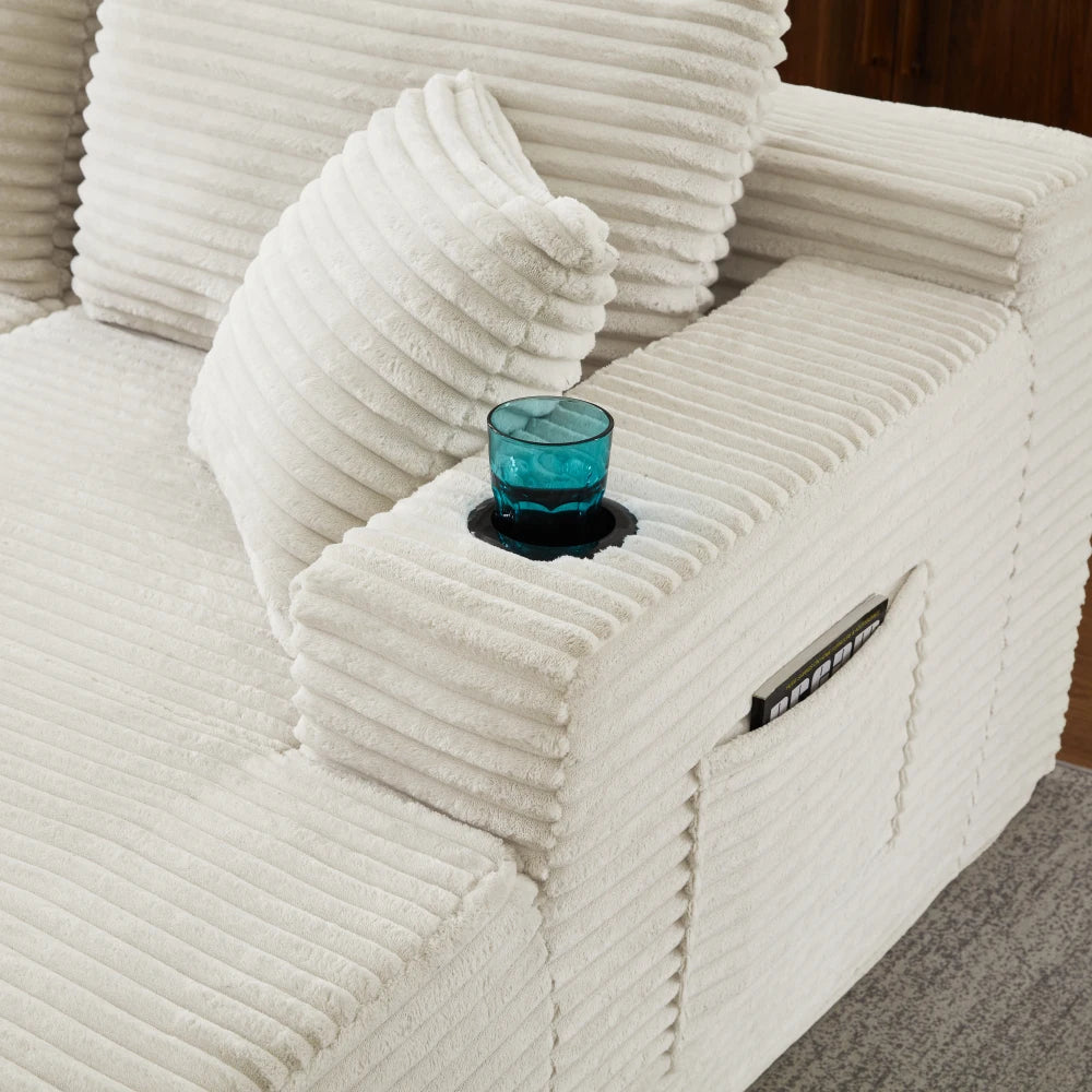 Boneless Modular U-Shaped Sofa Frame-Free for Living Room