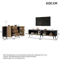 180×33.5×45 Cm Modern Living Room TV Cabinet Locker, TV Lowboard TV Stand