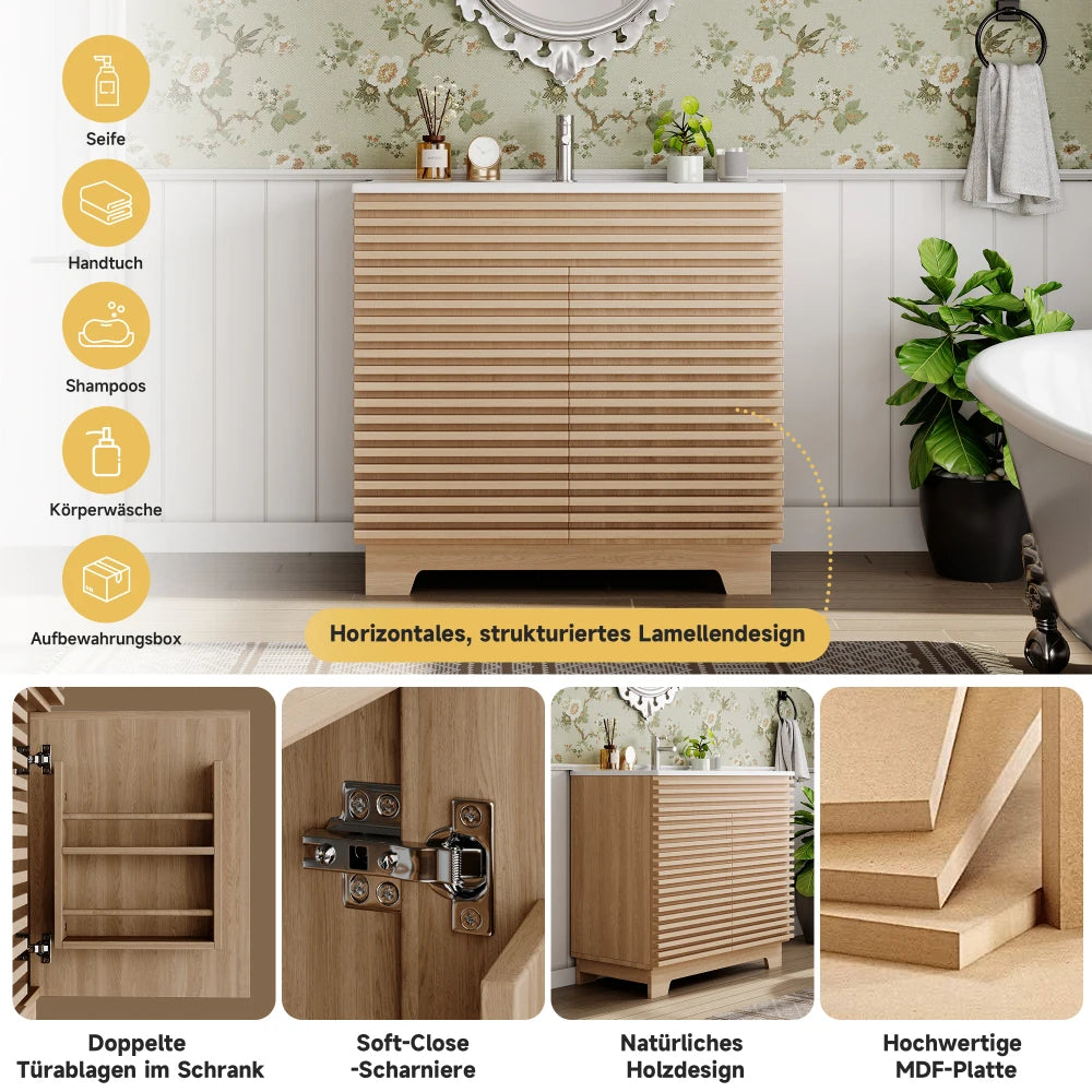 91x46x86, 5cm Freestanding Bathroom Sink