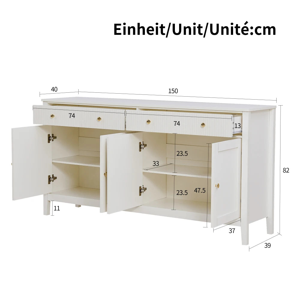 Modern Sideboard with Curved Doors