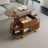 Oval Height Adjustable Coffee Table