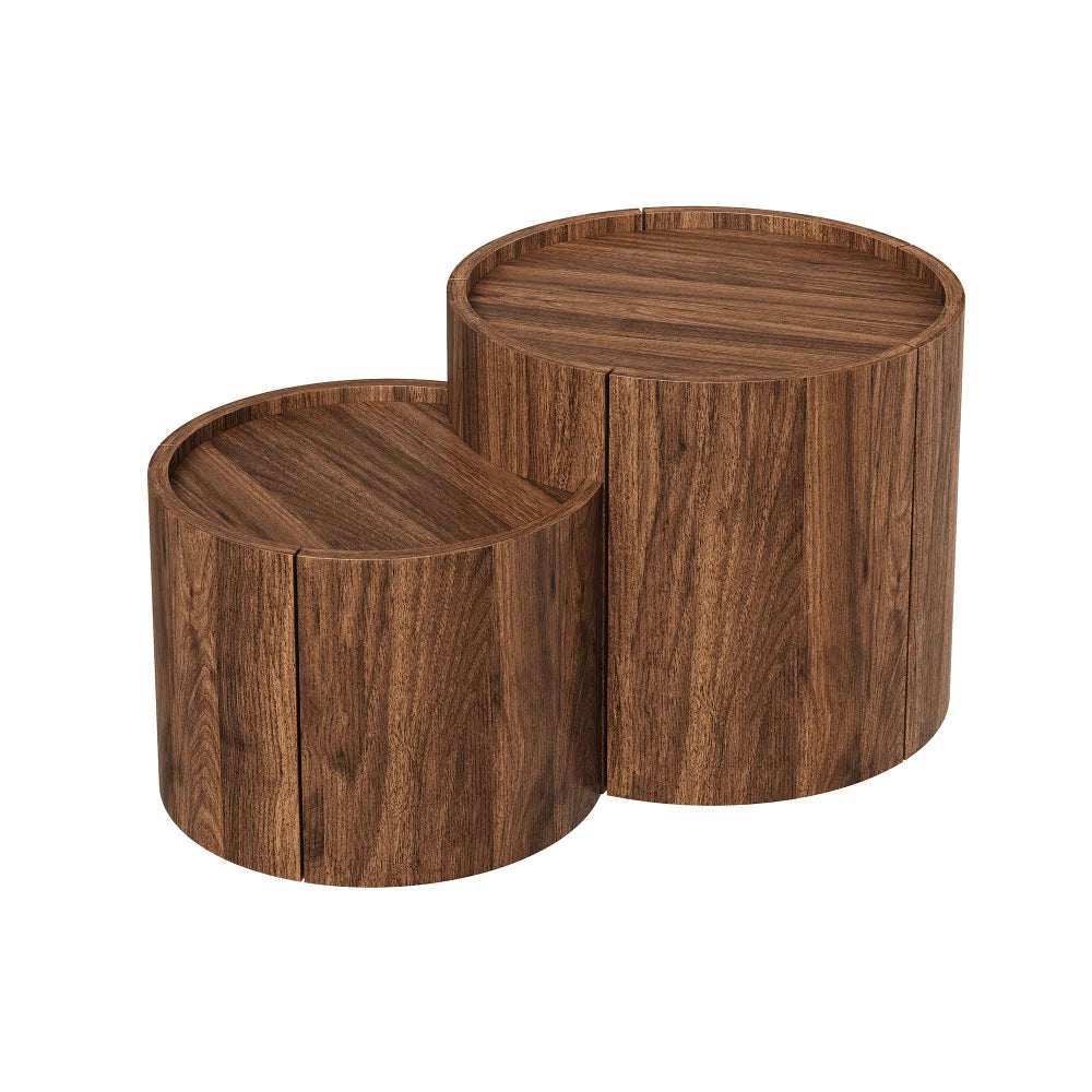 Round Coffee Table with Storage Room