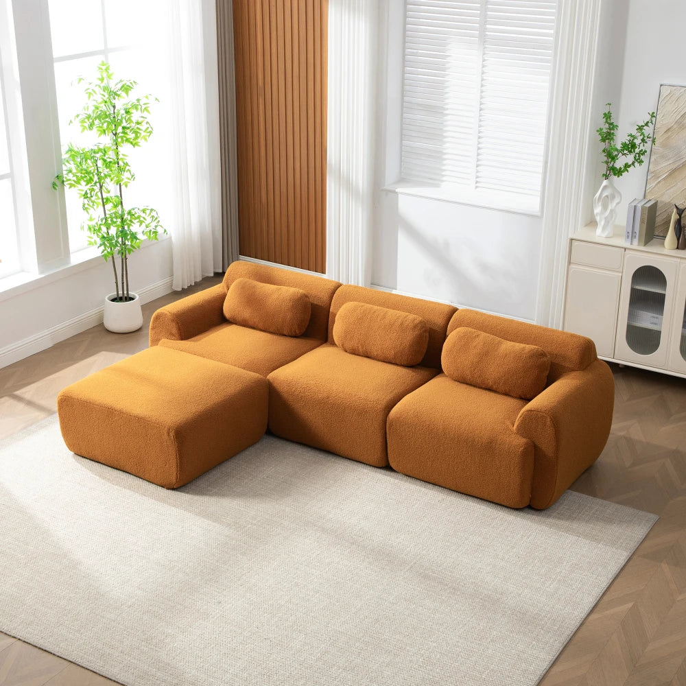 L-Shaped Modular Compression Sofa