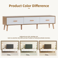 Vintage TV Stand, TV Cabinet Wood TV Table, Living Room Bedroom, Light Wood