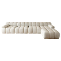 400cm L-Shape Corner Foam Boneless Compression Sofa