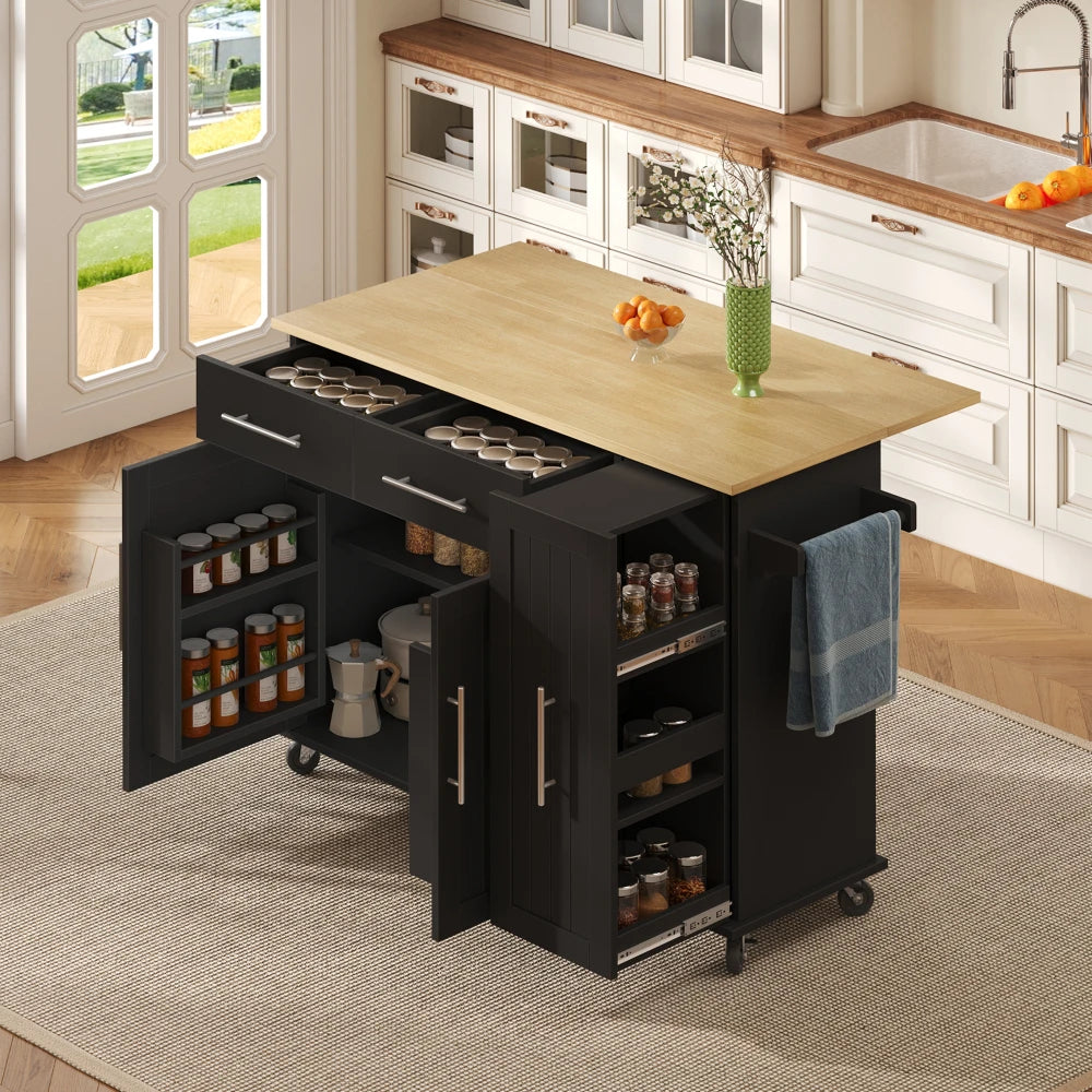Kitchen Island with Drop Leaf
