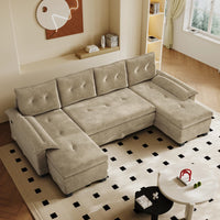 U-formet modulær sovesofa 278 cm
