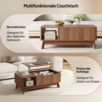 Modern Coffee Table with Lifting Function, Wave Optics