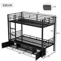 90x200cm Iron Frame Bed, Shoe Cabinet, Double Door Small Storage Cabinet