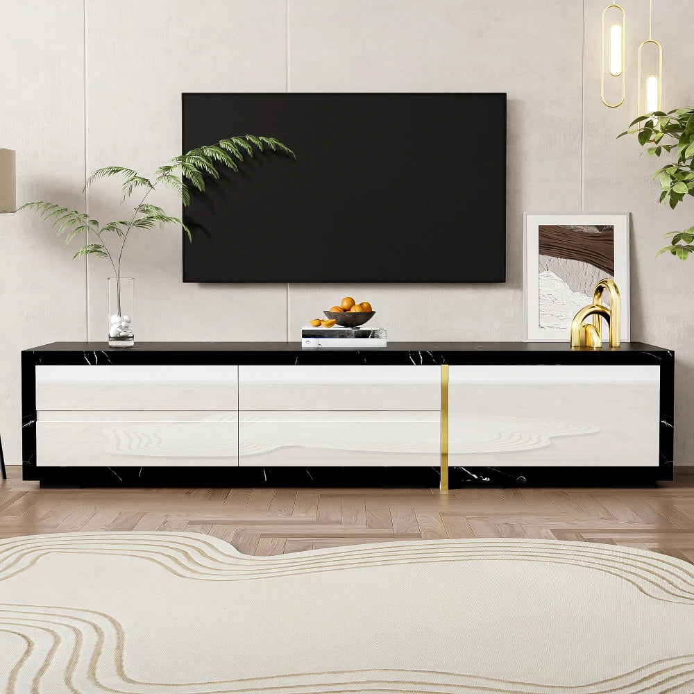 Modern TV Cabinet with Variable Length (140-260 Cm), Rotatable Function
