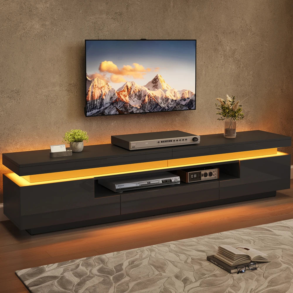 175×38×45cm High Gloss TV Stand Lowboard for Living Room