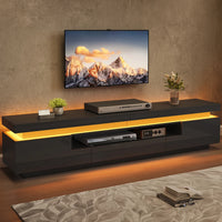 175×38×45cm High Gloss TV Stand Lowboard for Living Room