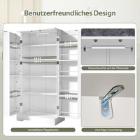 60×35×128cm, kitchen Cabinet with LED Sensor Light