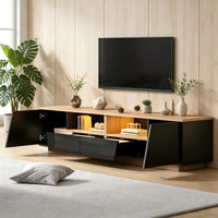 180×40×46cm High Gloss TV Stand Lowboard with 2 Drawers & 2 Storage Cabinets