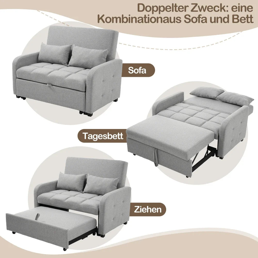 Multifunctional Folding Sofa Bed, Adjustable Back Sofa