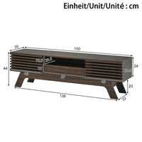 150 X 35 X 44 Cm Tv Lowboard Tv Cabinet, Mdf Laminated Tv Stand with Doors
