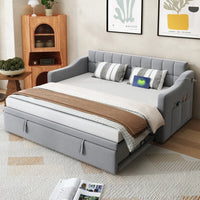 Upholstered Bed Sofa Bed Multi-function Sofa Bed 90*180*190