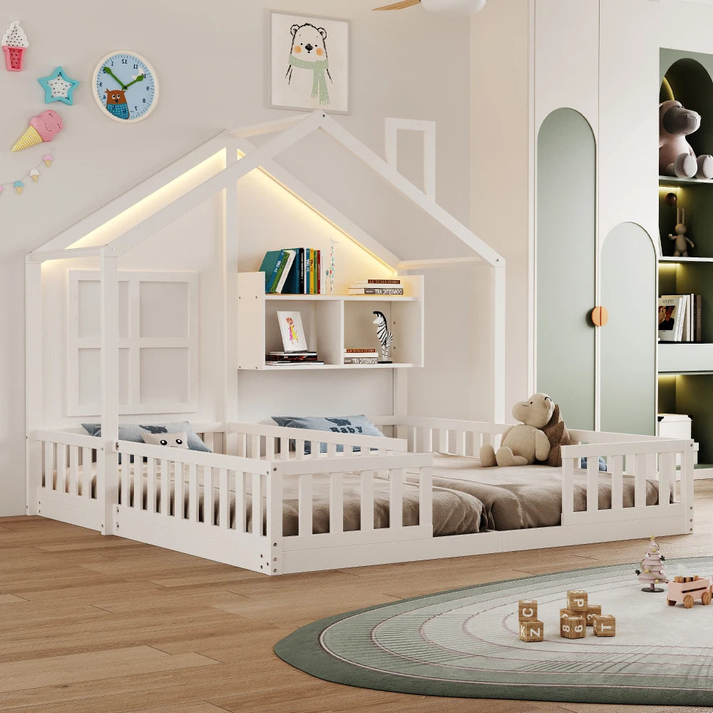90×200cm Children's Bed, Wooden Double Bed