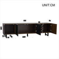 180 X 38 X 50cm Modern Living Room TV Cabinet with Four Doors, TV Panel