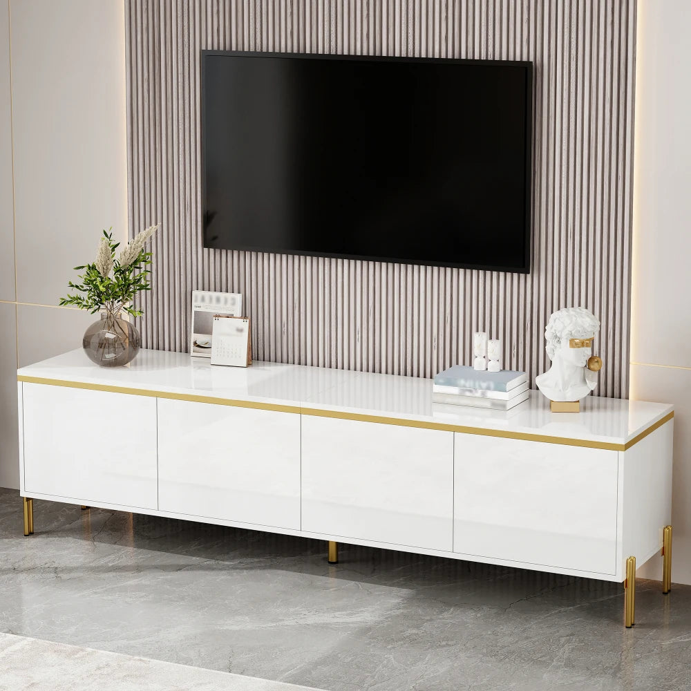 Modern High-gloss Coffee Table, Stylish Side Table